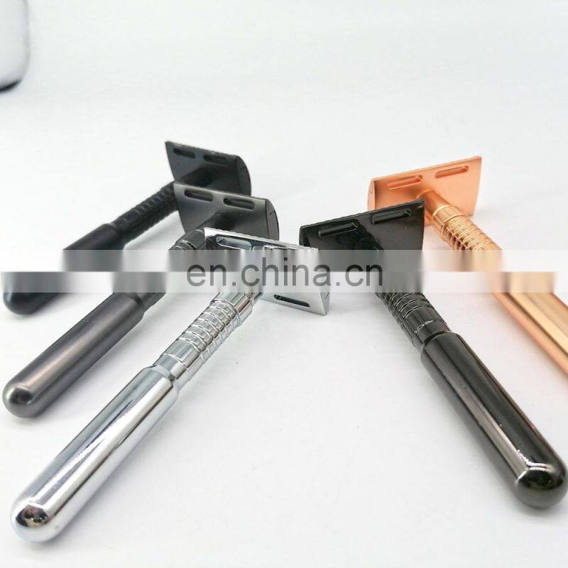 high quality women rose gold metal razor Manufactory Wholesale shaving razor with best price