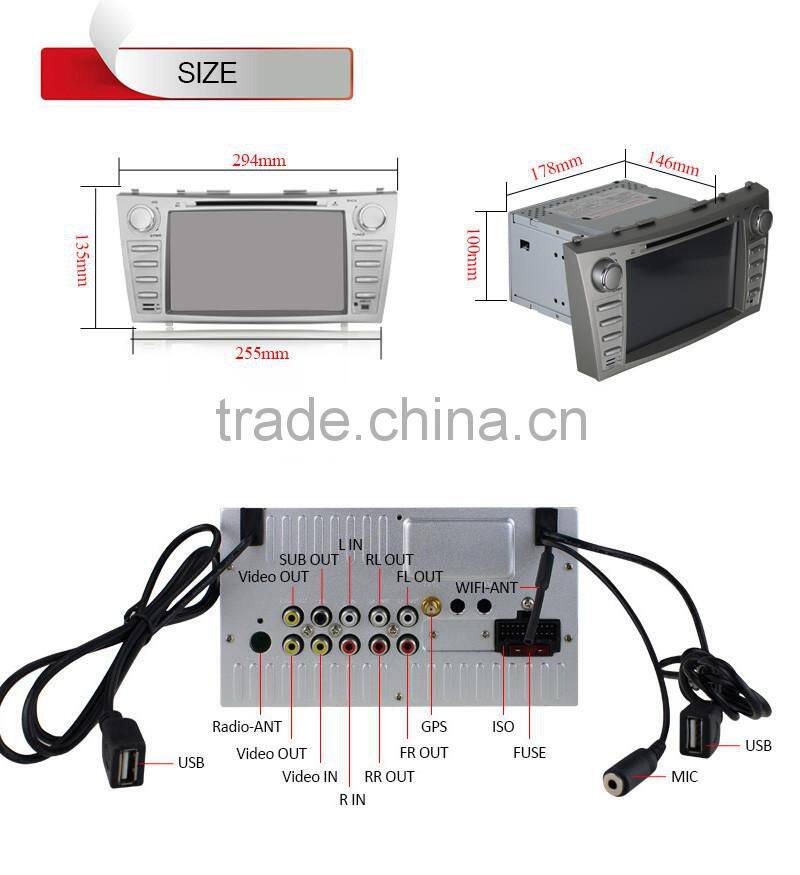 Pure Android 4.4 HD Capacitive Touch Screen Car Radio for Toyota Camry DVD GPS, NAVI , WIFI,BLUETOOTH,SWC,MP3,USB,SD,AUX,3G