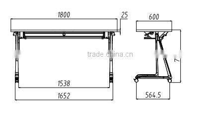 Aluminium alloy leg wooden folding conference table HD13B