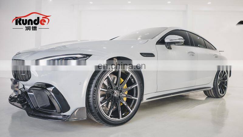 Runde Car Modification Hot Sales Carbon Fiber Front Rear Lip Side Skirts BABU Style Body Kit For 2018 Mercedes Benz Amg GT63S