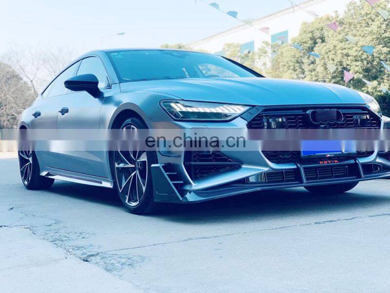 Runde For Audi 19-21 A7/s7 Modified Rs7-r Front Bumper Abt Front Shovel Air Knife A7 Modified Rs7 Front Bumper Grille