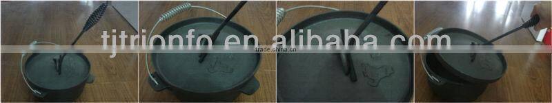 TRIONFO hot sale pre-seasoned cast iron camping stock pot