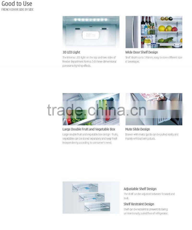 HC705WEN french door refrigerator side by side with A+ energy class