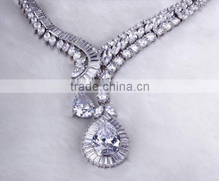 New Luxury Statement Design Cubic Zirconia African Style Big Fashion Jewelry Set