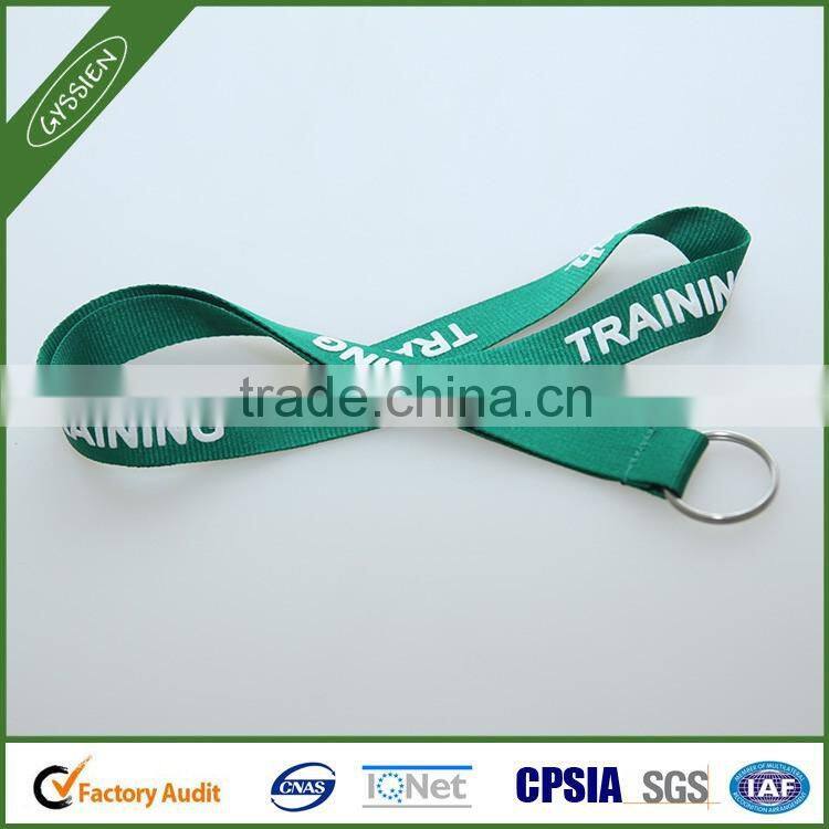Fashion multi-color poly/nylon green/custom custom lanyard,promotional imprinted lanyard
