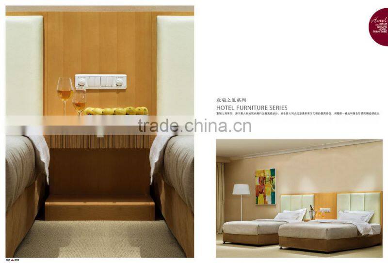 2015 China manufacturer new hotel bed room furniture hotel room set hotel bed