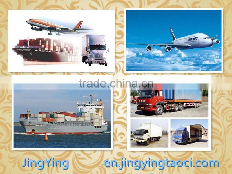 Home decorative ceramic vase with blue and white color