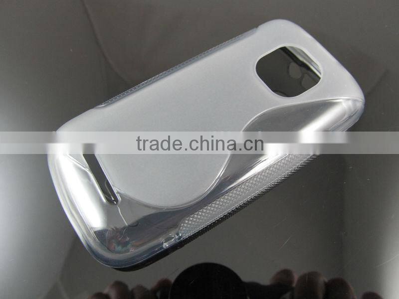 Wave line silicone phone case for Nokia ASha 3110
