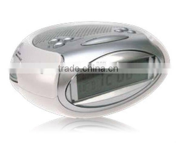 Top Sale Oval Shape Weather Station Alarm Clock Radio