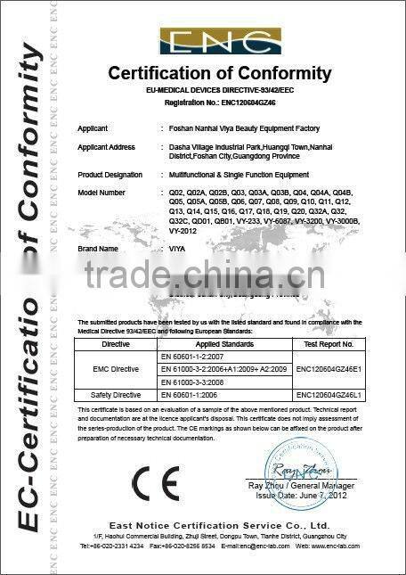 VY-Q09 Newest High Frequency Ultrasonic Galvanic Facial Equipment 9 in 1