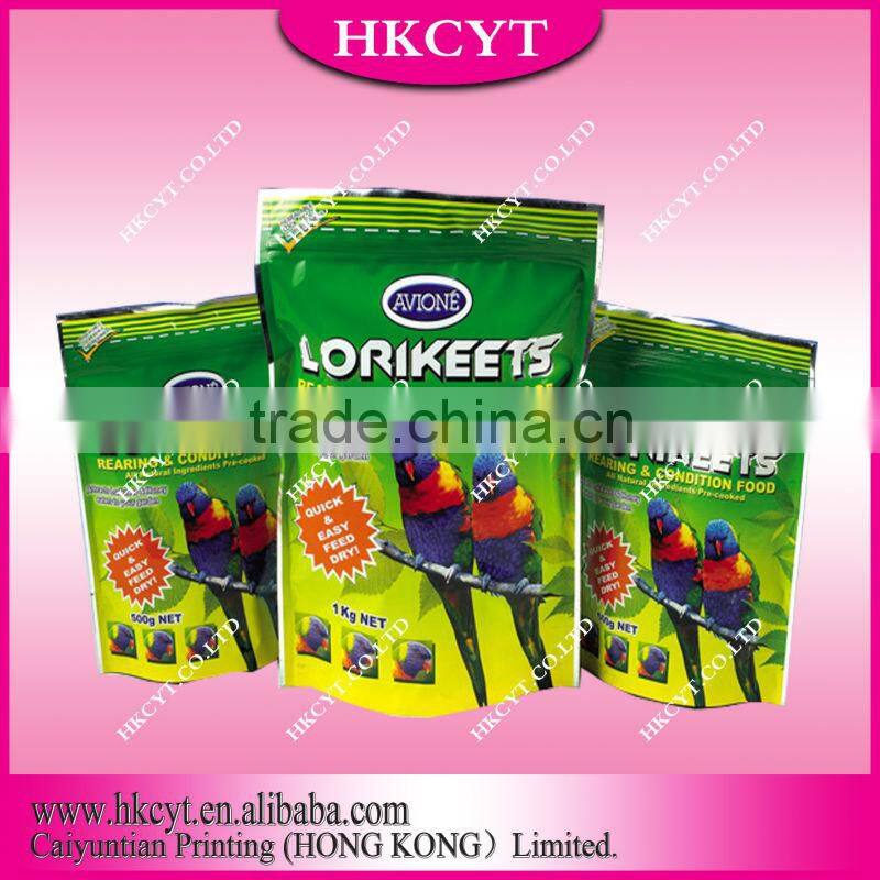 Stand up spout bags for pet/dog food packaging