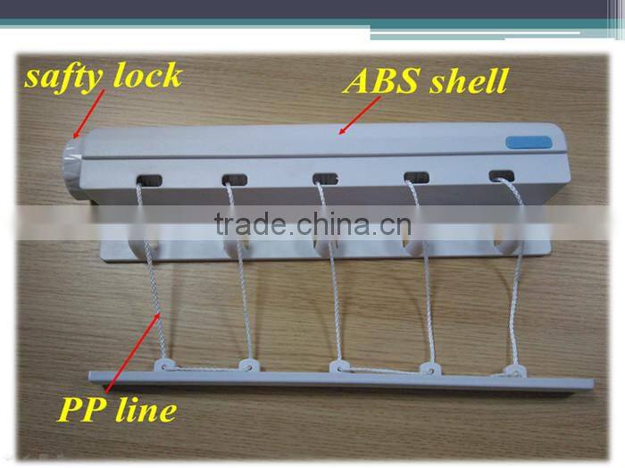 Indoor Retractable Wall Mount Rope Clothesline