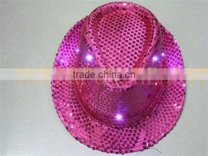 supply hot selling LED flashing Christmas hats