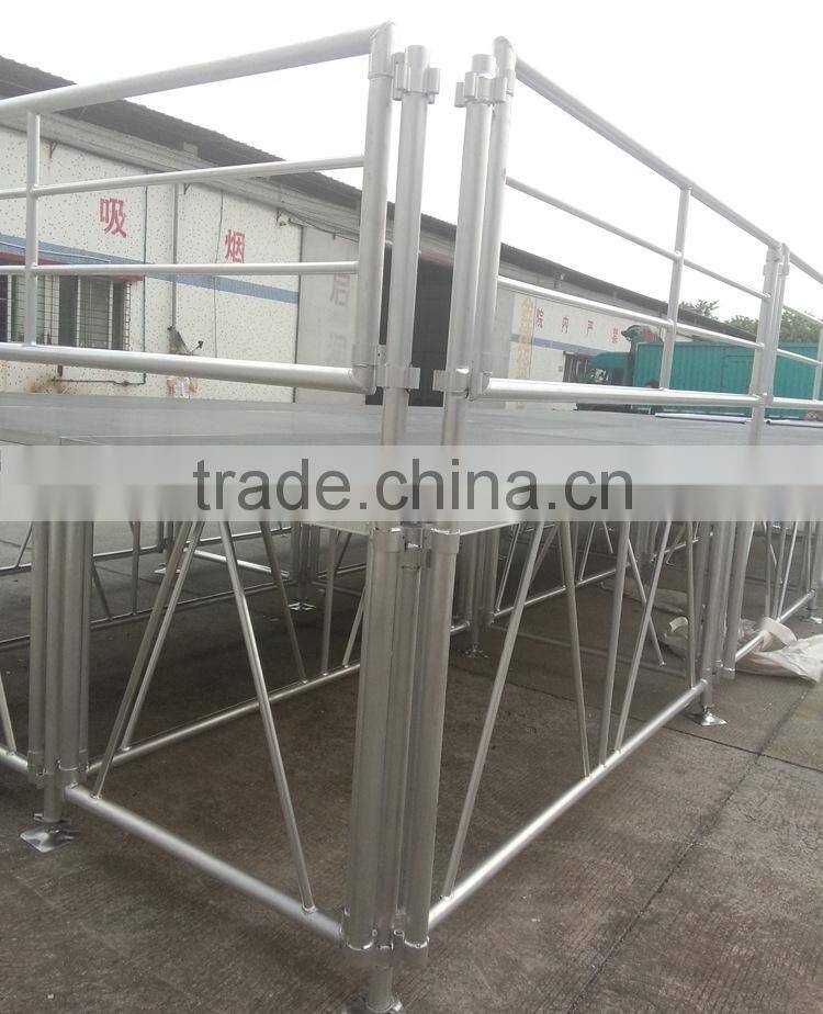 Popular Sale adjustable collapsible stage with railing