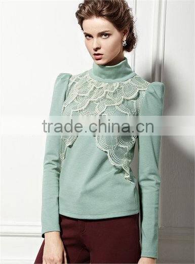 Lady's princess shirts bubble long sleeve