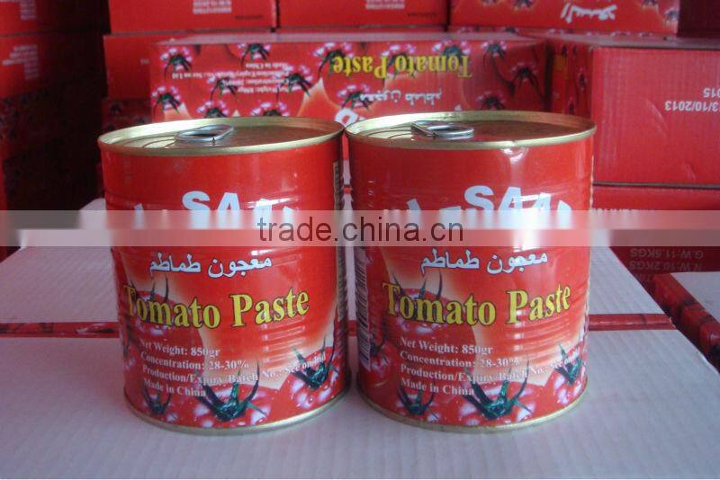 Carton 800gx12tins per carton,canned tomato paste,BIRX 28-30%