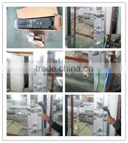 hydrotherapy tempered glass bathroom column shower wall set