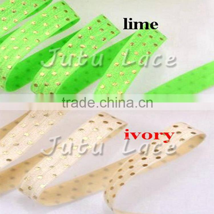 5/8'' Foil Quatrefoil Pattern elastic belt, 5/8" elastic ribbon baby girls skirt elastic ribbon