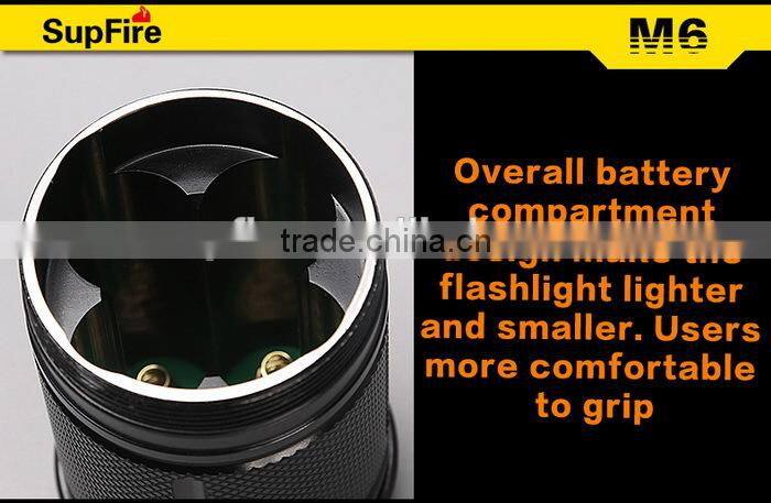 SupFire M6 big aluminum led torch with fashion design