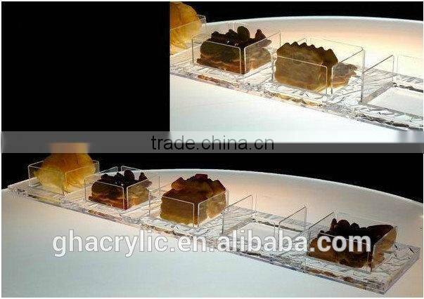 Contemporary design acrylic storage containers with divided ,high grade acrylic storage box