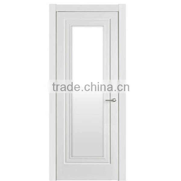 MSPD20 Wooden Doors Design Modern Matte Lacquer Interior Flat Glass Door