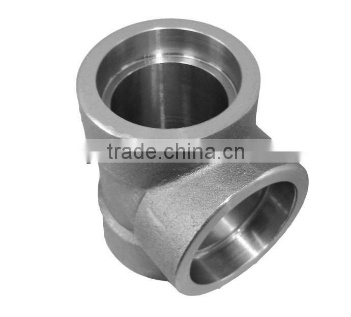 Stainless Steel Socket Weld Forged Tee / Coupling