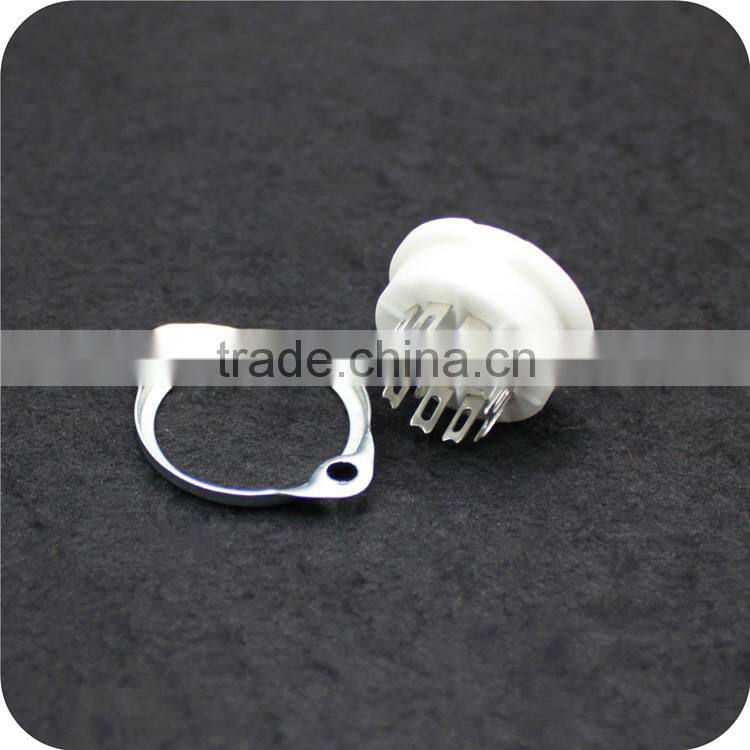 high temperature resistance steatite GZC9-F 9 pins ceramic socket for vacuum amplifier