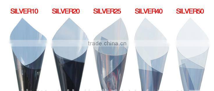 Silver heat insulation window film for building glass