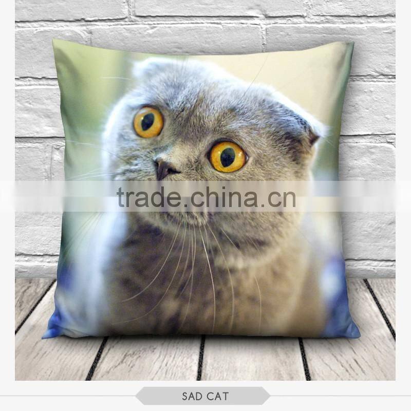 high quality fashion white kitty design 3d digital print pillowcases fullprint decorative throw pillow covers seat cushion Cover