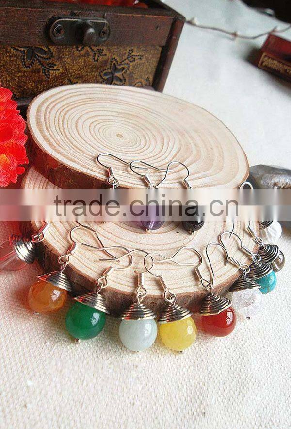 Hot seller earring smoky quartz beads earring jewelry