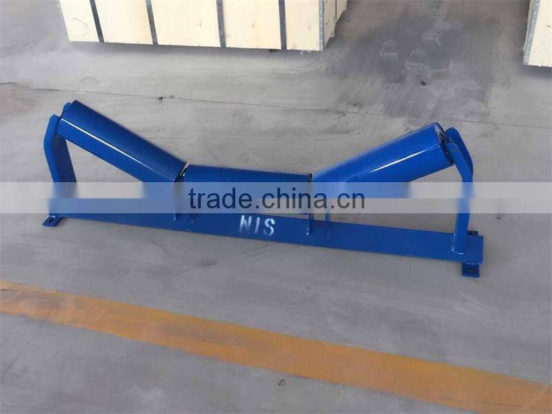 China Carbon Steel Pipe Conveyor Idler Trough Roller For Conveyor