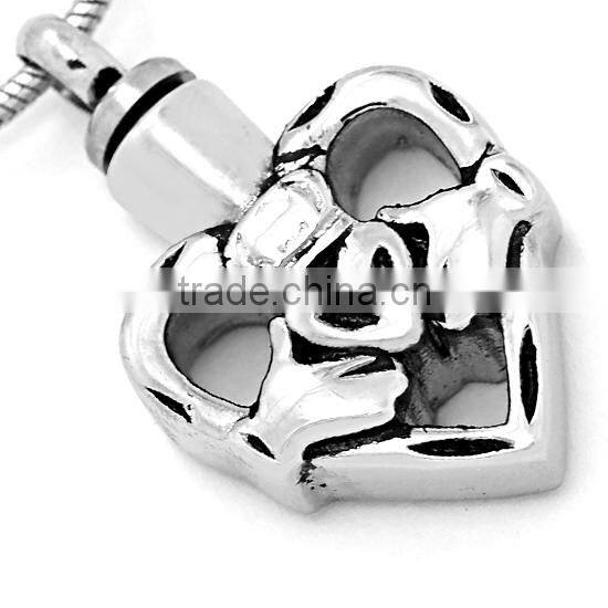 Hollow Out Special Design Hold My Heart Fashion Stayle 316L Stainless Steel Pendant Cremation Jewelry