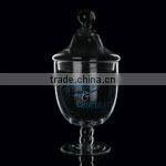 Handmade Clear Glass Bell Jar with Lid