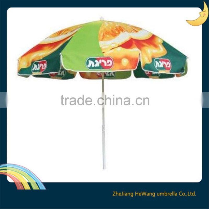 Hot Sale Promotional Outdoor Polyerster Fabric Beach Umbrella Windproof Fashion Alibaba China Supplier Printing Logo Umbrella
