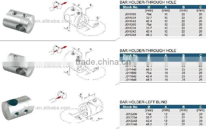 SS/Stainless steel Bar Holder