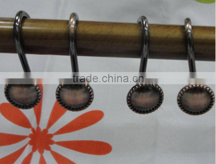 Shower Curtain Hooks, Chrome, 12-Pack/Metal Shower Curtain Rings Hanger Hooks For Shower Curtain Hanging