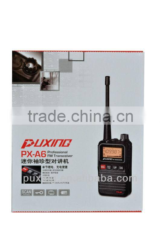 MINI two way radio PX-A6 0.5W PMR 2W professional compact 50 CTCSS 104 DCS VOX