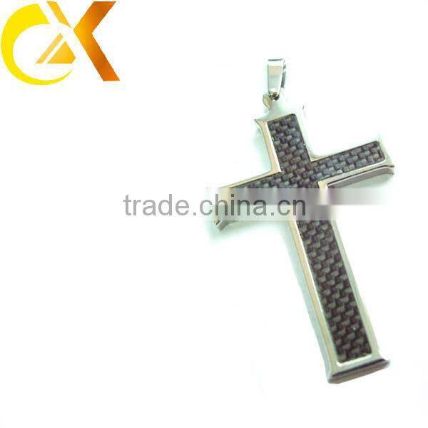 2013 wholesale Stainless Steel Jewelry cross zircon pendants for jewelry making