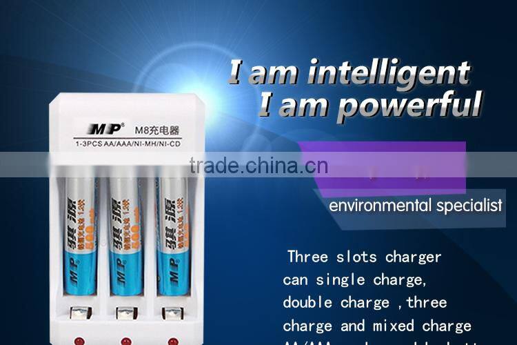 2016 Factory Price Portable Car Charger 3S AA/AAA/ Ni-CD M8 Rapid Battery Charger
