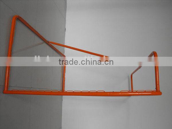 Street hockey goal post for training with a shooting target