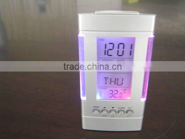 colorful cube digitals alarm clock with calendar