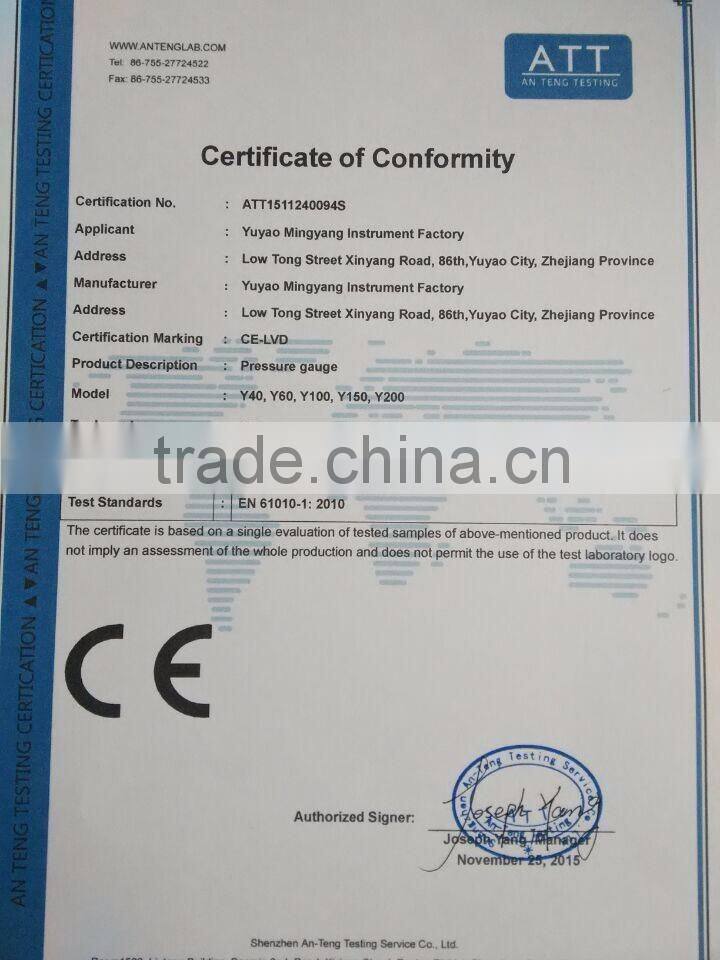 Durable Light Weight Easy To Read Clear Fire Extinguisher Gauge