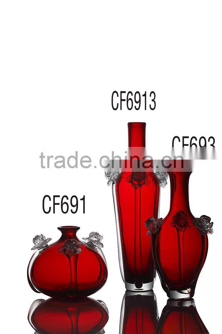 White Tall Glass Vases Wedding Decoration
