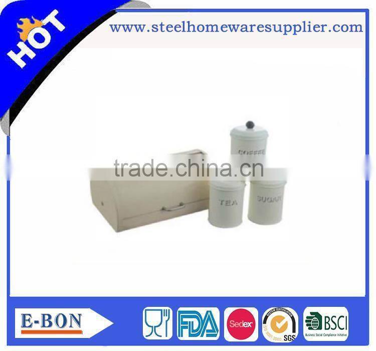 Latest technology stainless steel bread box and canister set