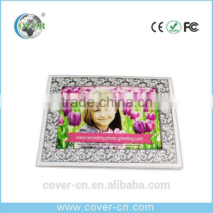 Custom 2015 Newest christmas music greeting card New Year sound voice recording card