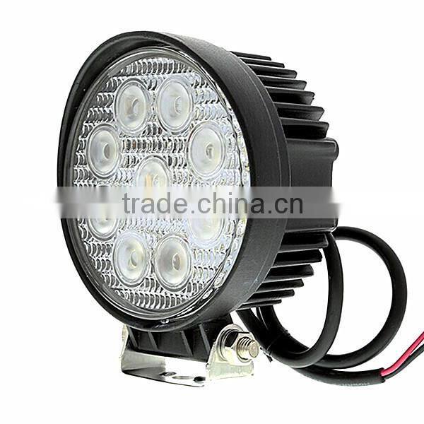 High Power 27W Led Work Light + 12V-24V Heavy Duty LED Work Light, Daytime Running Light ( Round 27W )