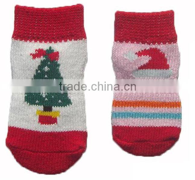 Adorable dog knitting socks / scratch prevention pet sock anti-slip stocking