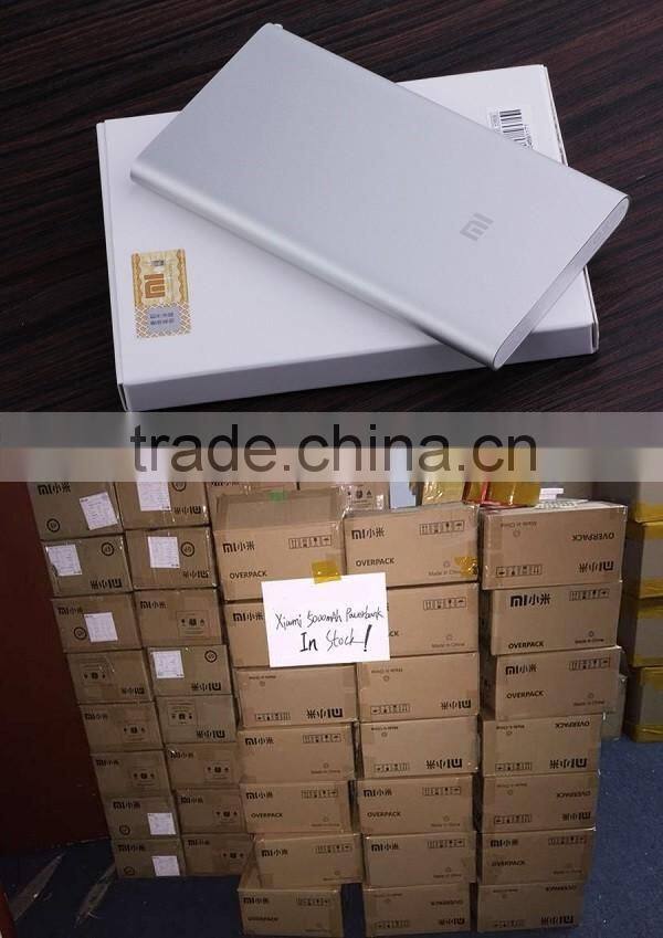 9.9mm USB Slim 5000mAh Original Xiaomi Power Bank Mi Portable battery pack Charger For Mi4 Mi3 For iPhone 6 5s Cell Phones