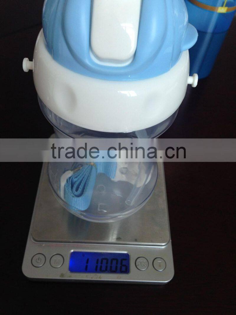 BPA free water drinking bottle for kids with sippy and ribbon