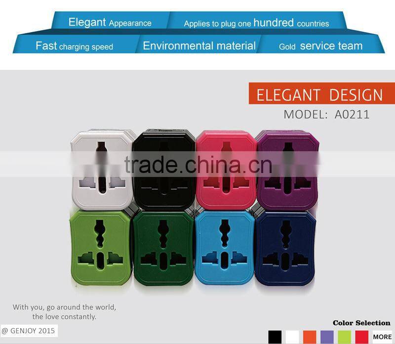 World Travel Adapter with Dual USB Fuse Safety Shutter Four International Plug(UK/US/AU/EU)